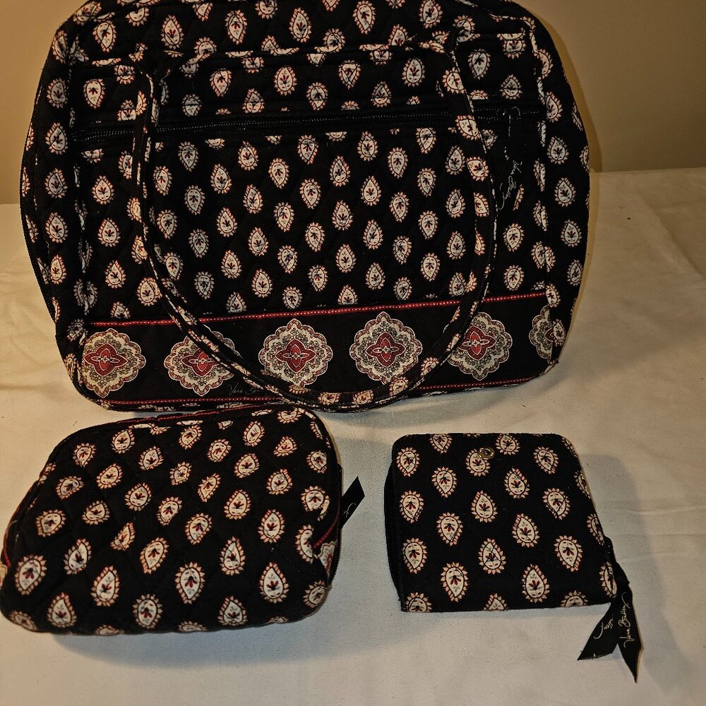 Vera Bradley Brown Paisley-3 piece set